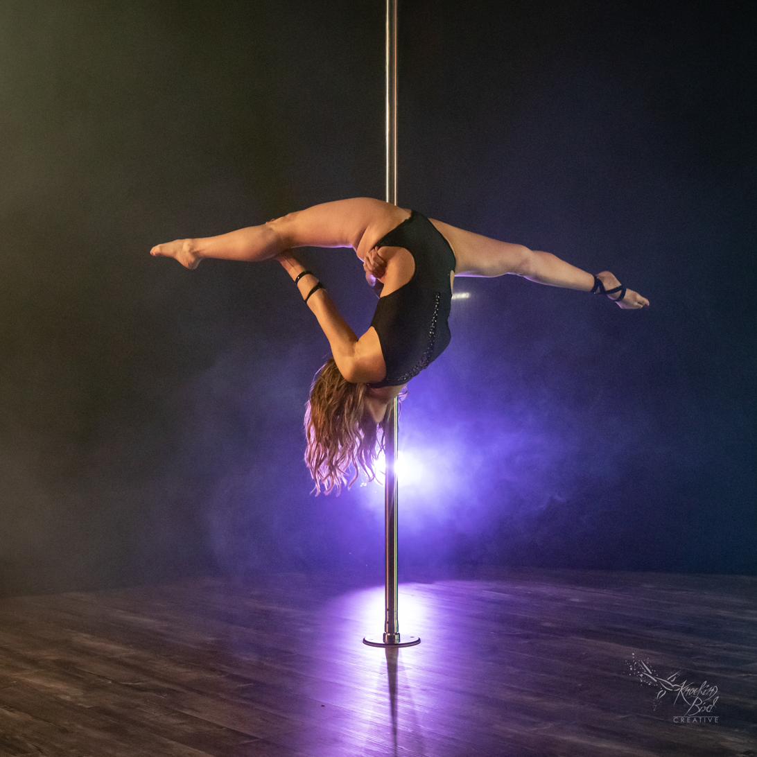 Satoko performing pole